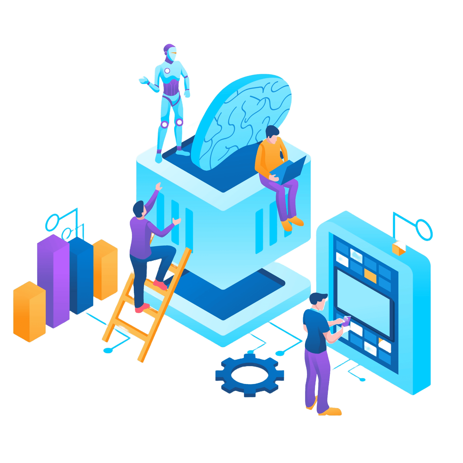 Futuristic AI interface